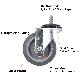 detail image1 Easy Install, 4inch Heavy Duty Casters, All Swivel 1/2-13UNC1 Stem Caster with  Rubber Plastic Wheel