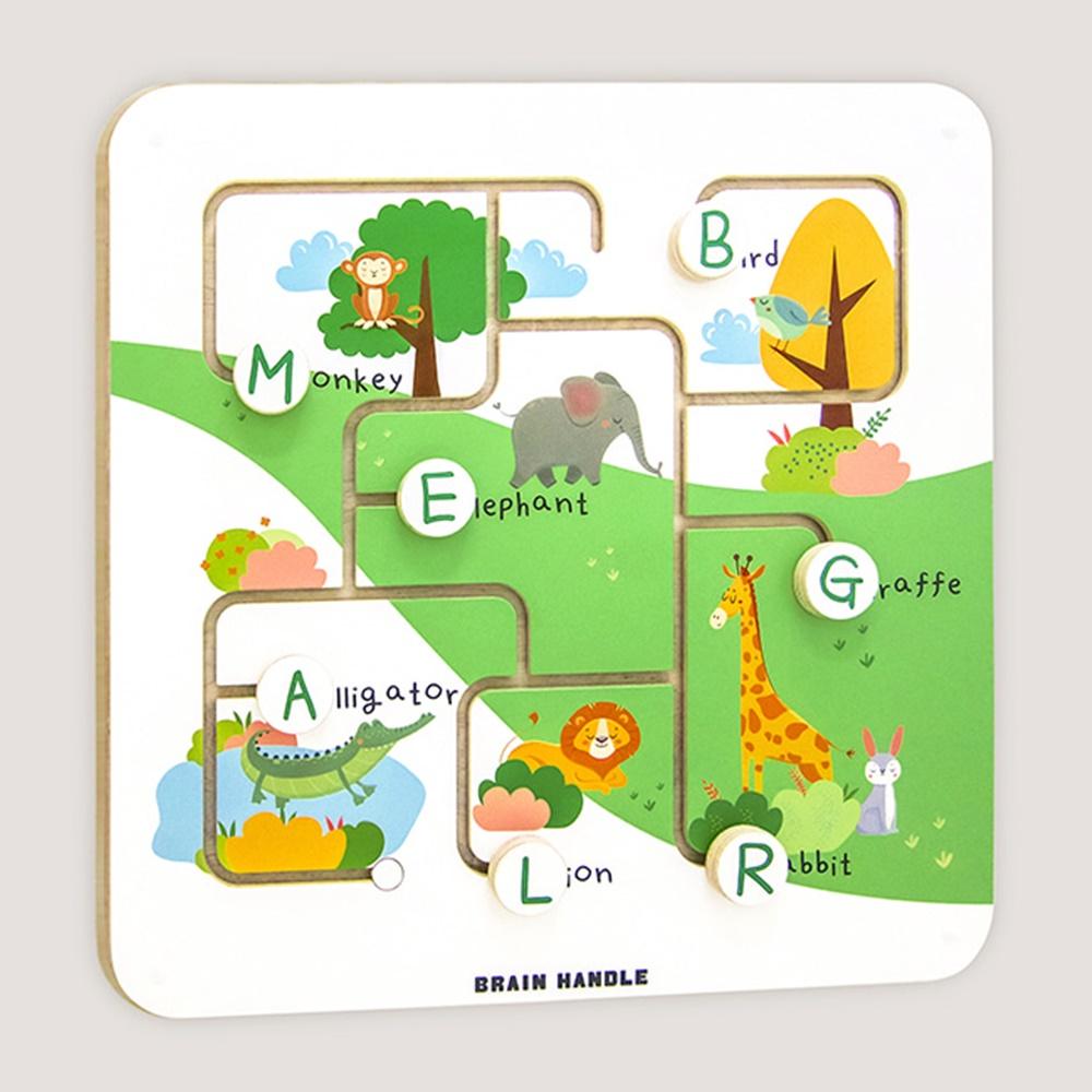 sliding education alphabet animal