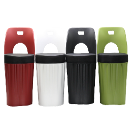 Stool chair with backrest (Black, Red, Green, White)