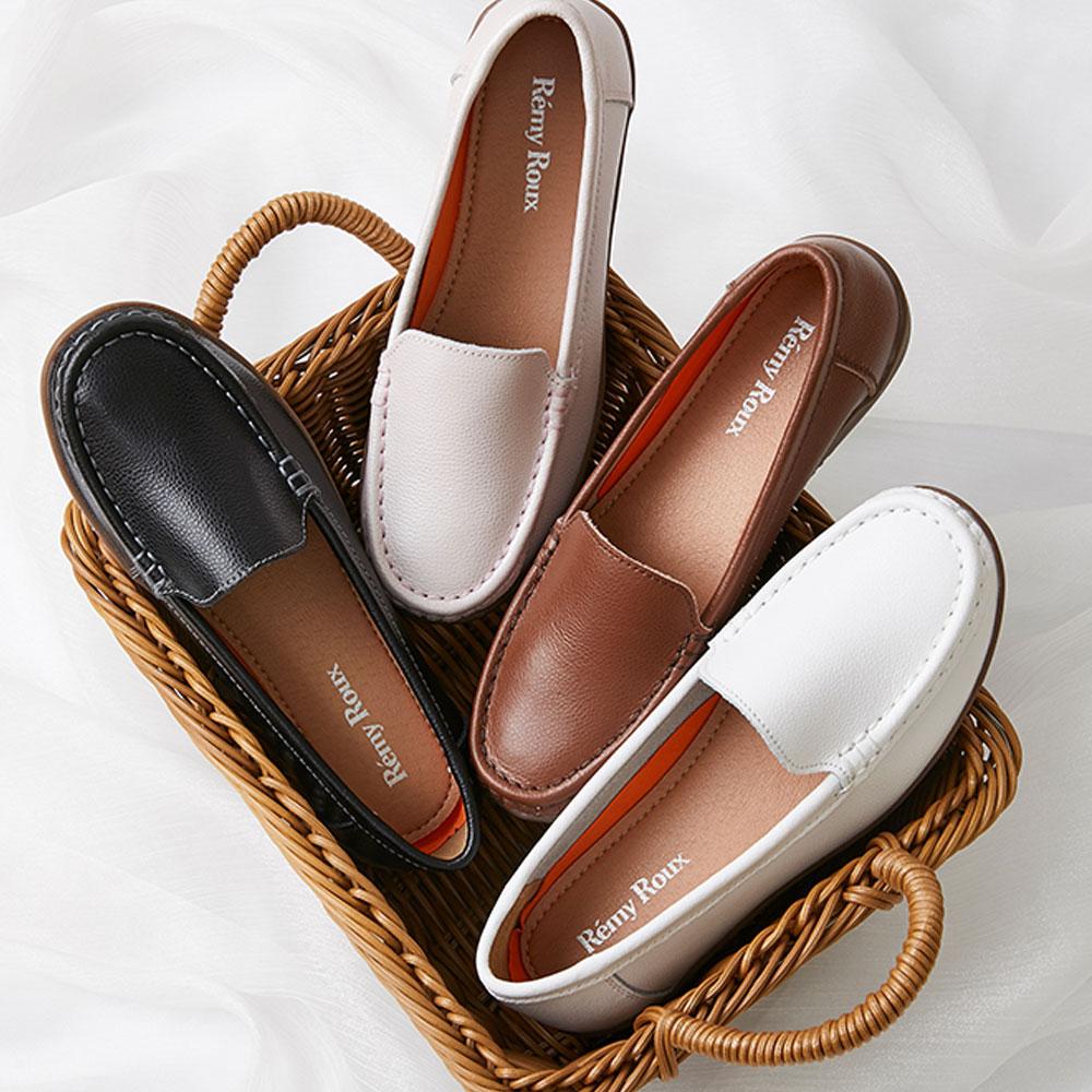 Cushioned Basic Daily Women Comfort Loafers / White, 230