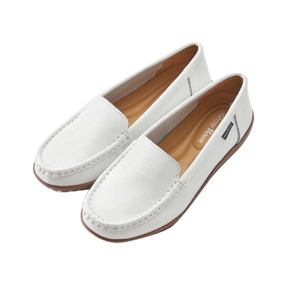 Cushioned Basic Daily Women Comfort Loafers / White, 230