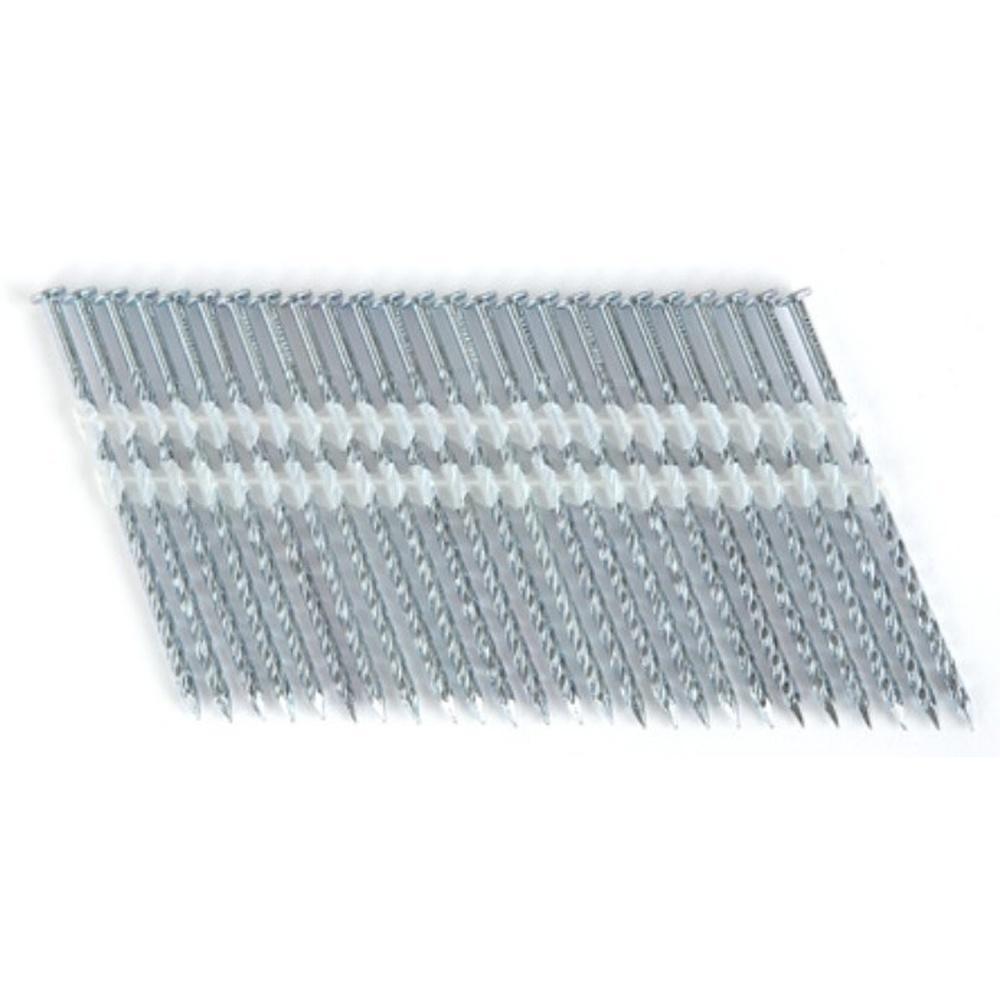 PLASTIC COLLATED STRIP NAILS, 21 DEGREE, FULL ROUND HEAD
